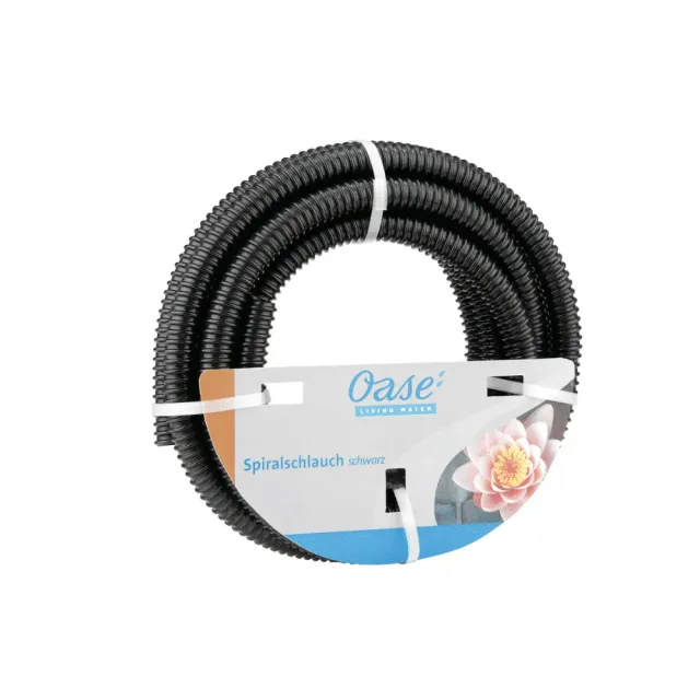 Näsets Ciklidhobby Spiralslang svart dammslang 3/4" 10 m