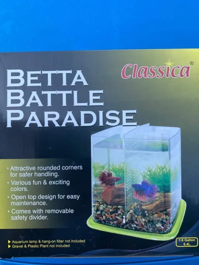 Näsets Betta Battle Paradise akvarium 6,4 L med delare