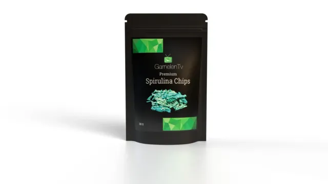 Garnelen TV Premium Spirulina Chips räkfoder 30 g växtbaserat