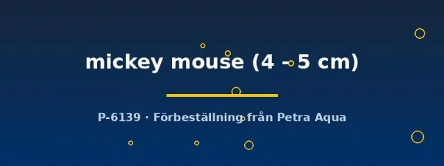 Näsets Ciklidhobby Mickey Mouse svärdbärare 4–5 cm livfödare