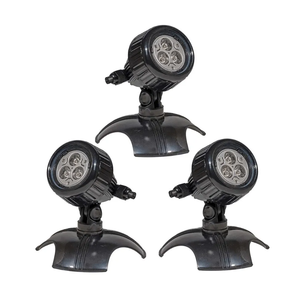 LED Spot Power 3W dammbelysning 3-pack plast