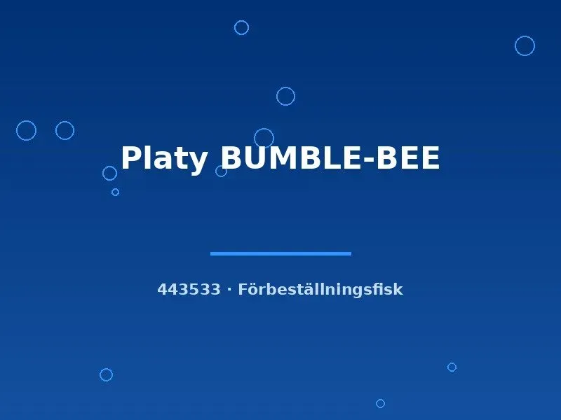Näsets Ciklidhobby Platy Bumble-Bee lg levande fisk