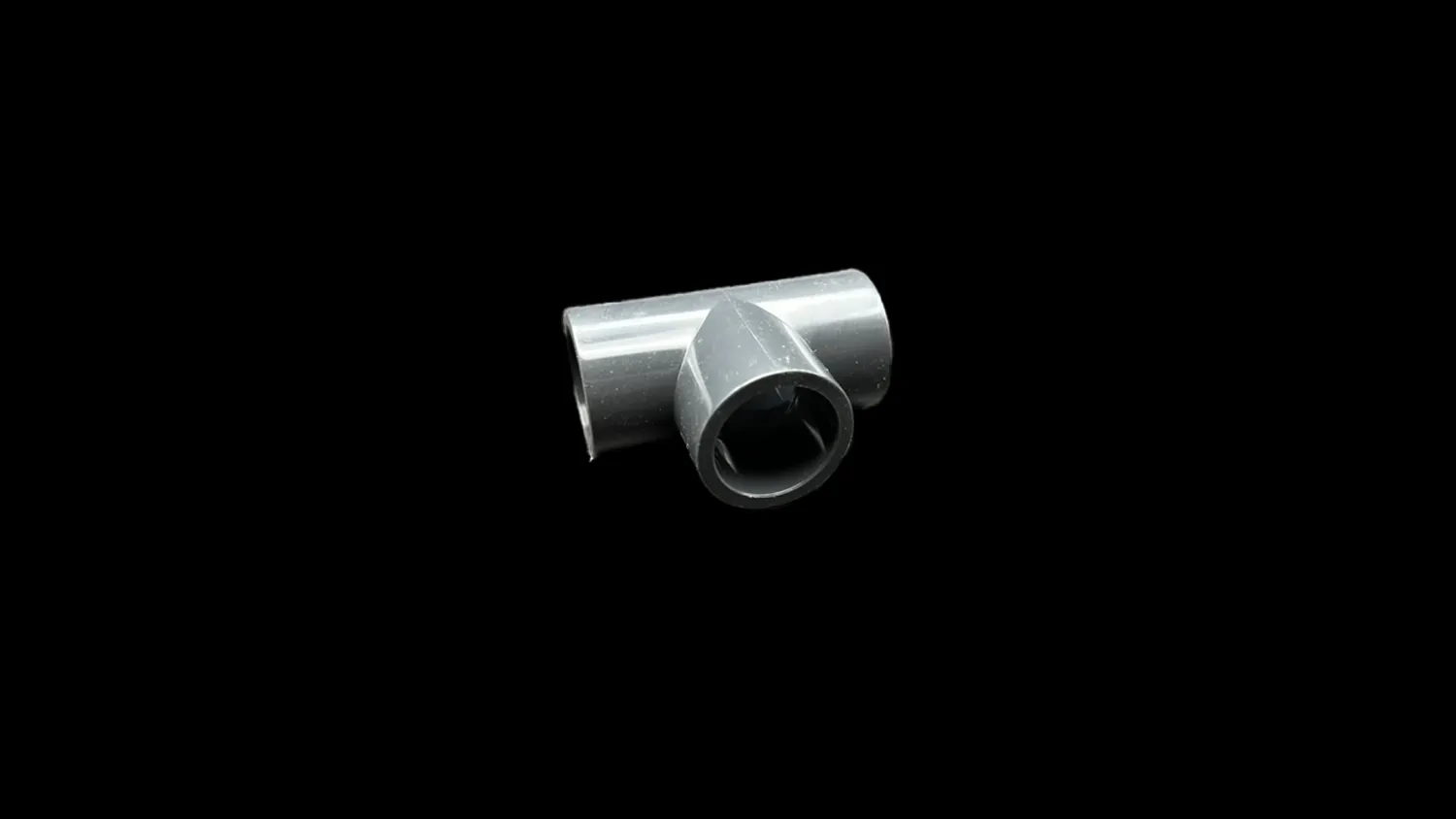 Garnelen TV PVC-U T-stycke 25 mm rörkoppling mörkgrå