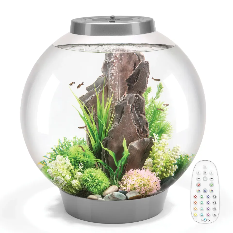 biOrb Classic 60 akvarium 60 liter silver MCR-ljus