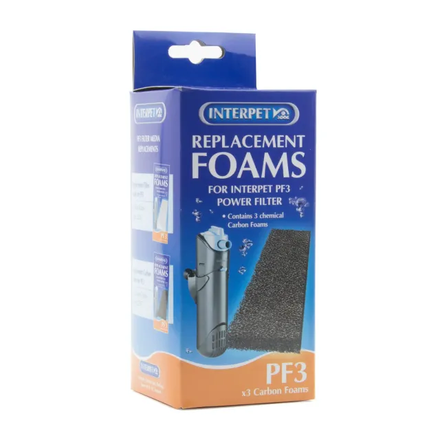 Interpet PF3 kolfilterdynor innerfilter 3-pack kol