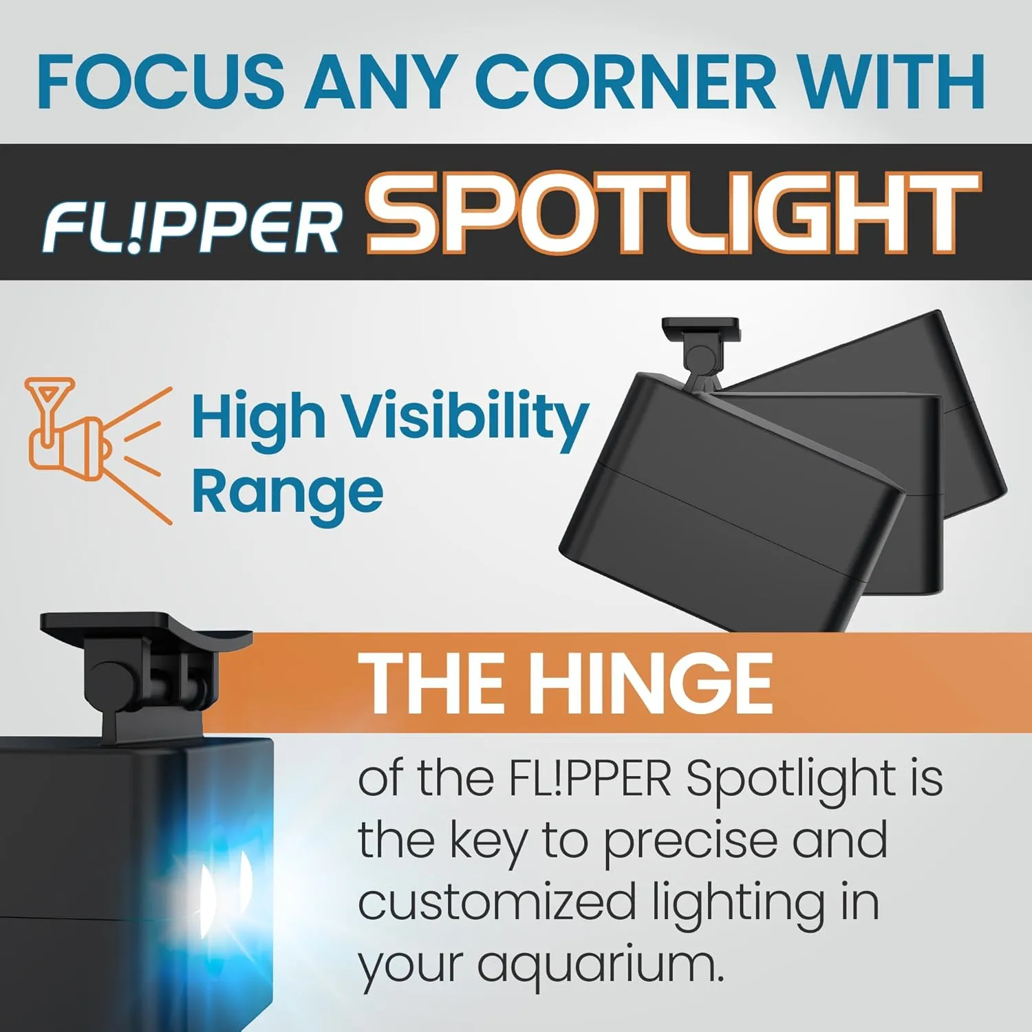DeepSee Viewer LED spotlight akvarielampa blå vit