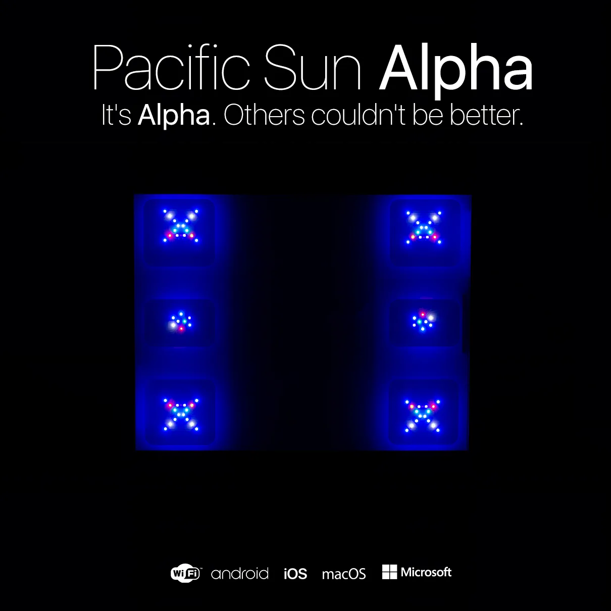 Pacific Sun Alpha led-lampa saltvatten 215W