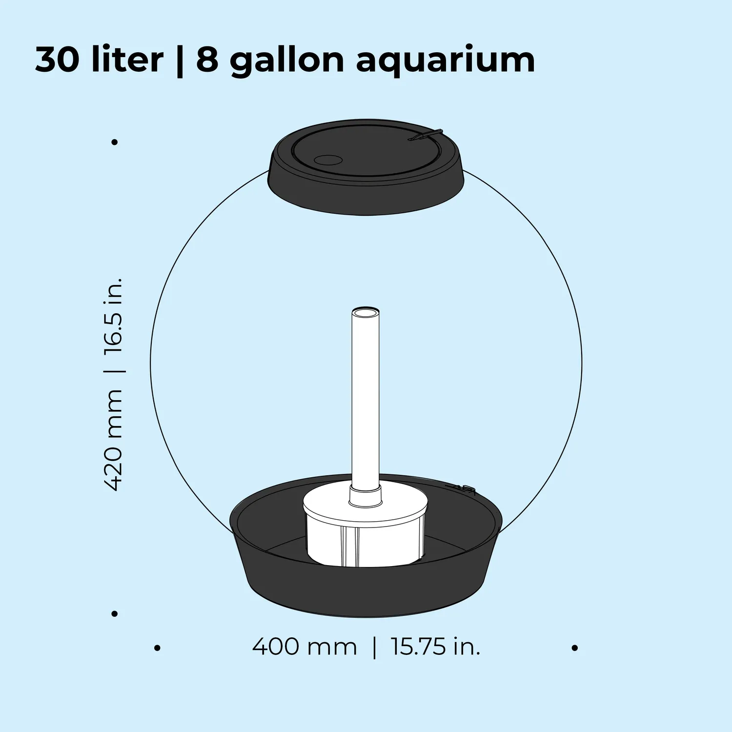 biOrb Classic 30 akvarium 30 liter svart standardljus