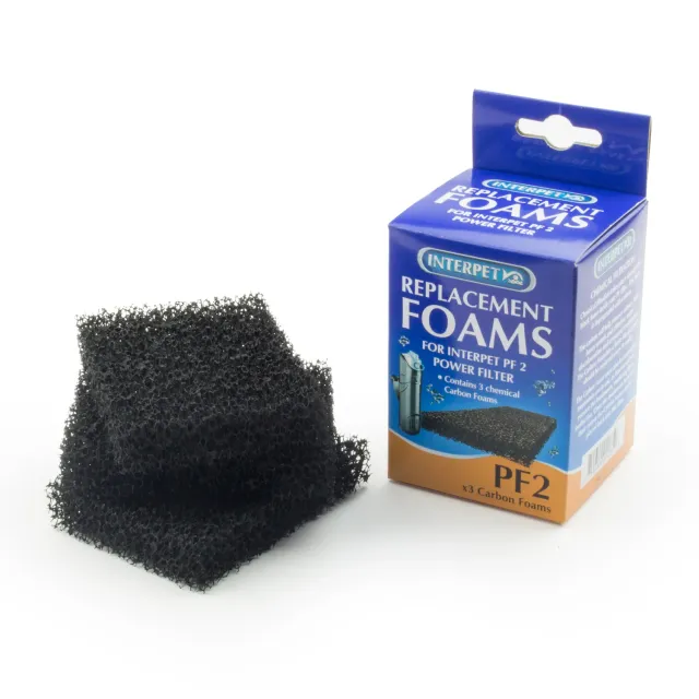 Interpet PF2 kolfilter patron innerfilter 3-pack aktivt kol