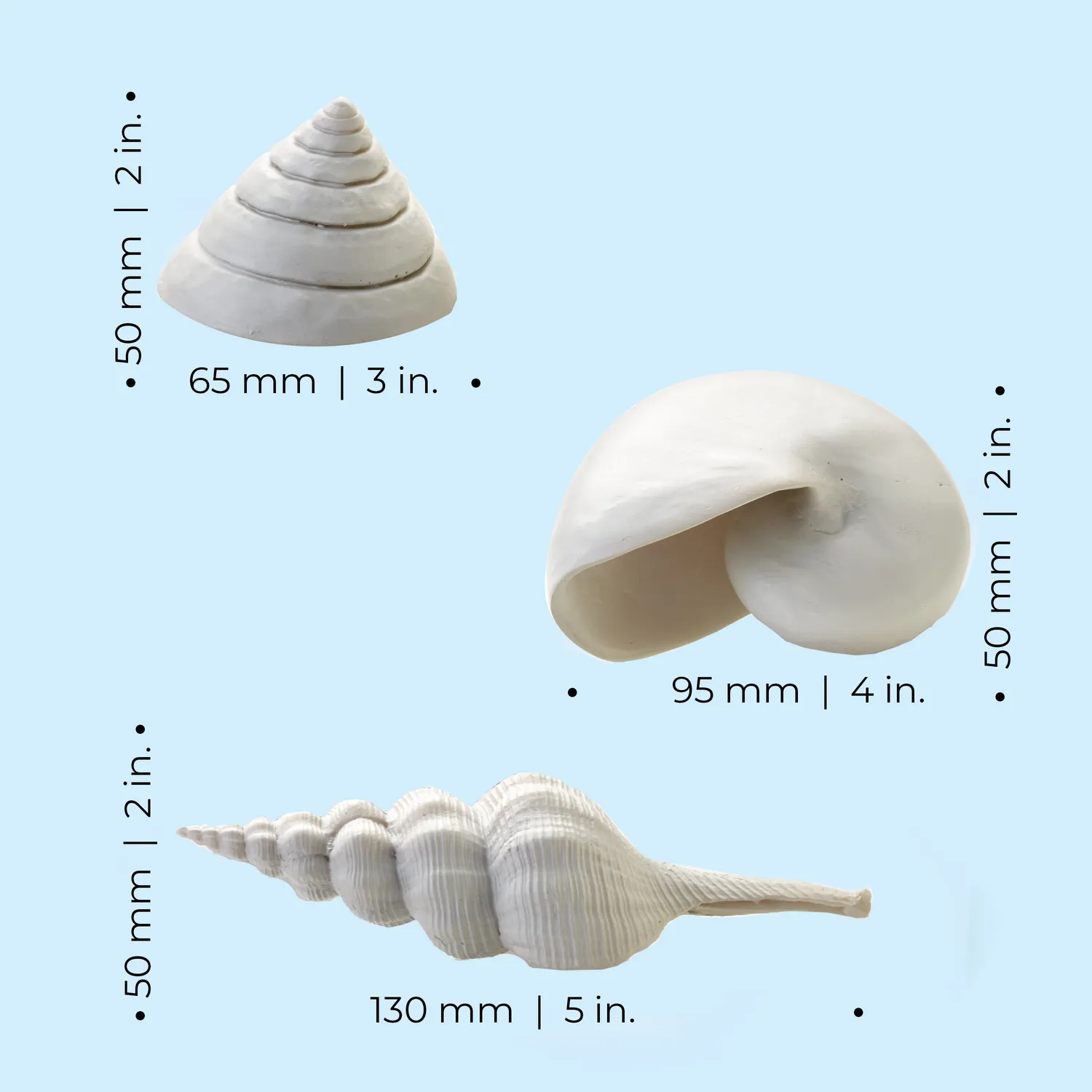 biOrb Seashell Set akvariedekoration natur 3-pack