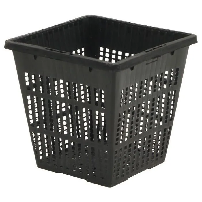 Näsets Ciklidhobby kvadratisk korg planteringskorg 11 cm svart plast