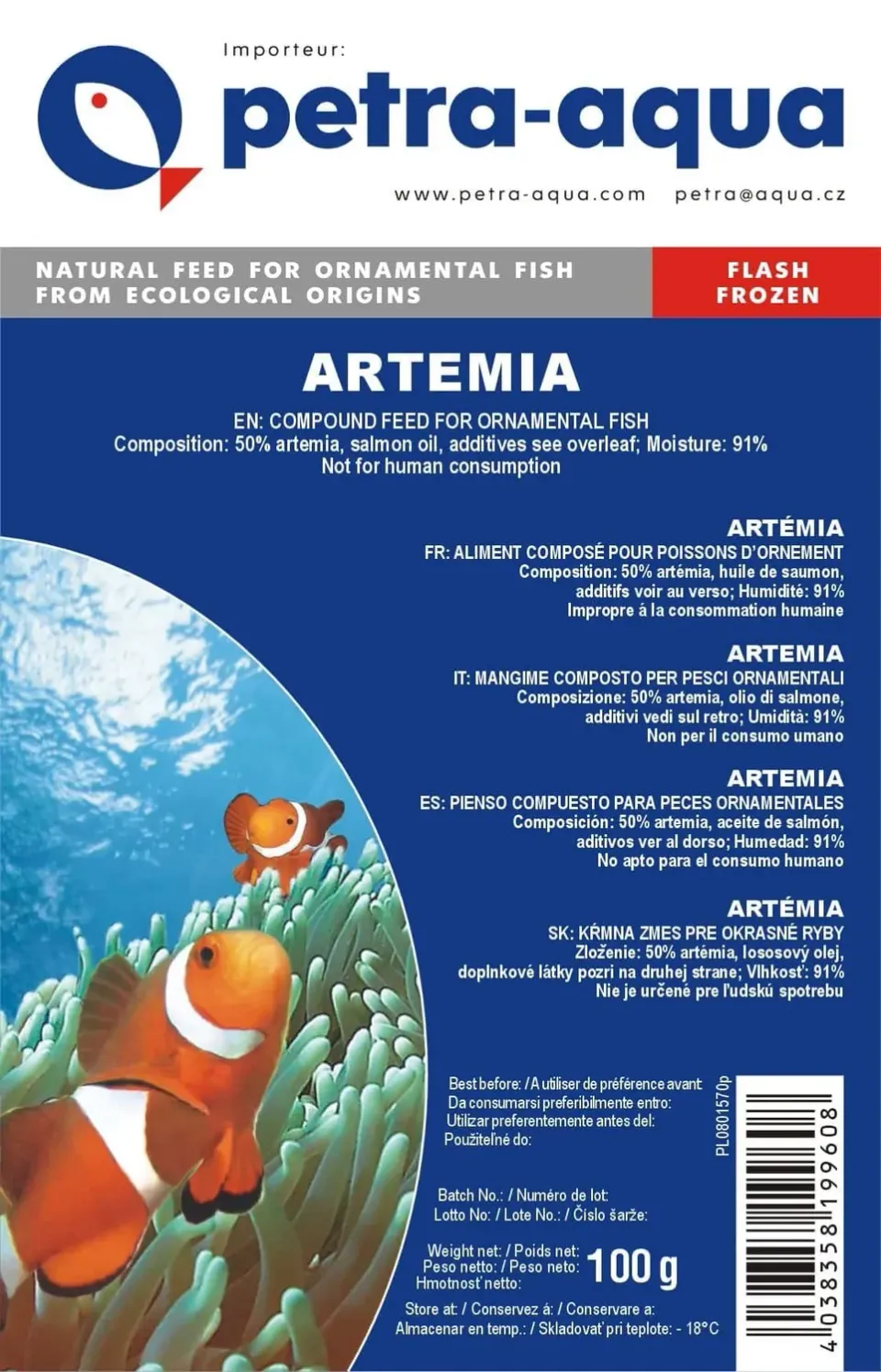 Näsets Ciklidhobby Artemia fiskfoder med laxolja