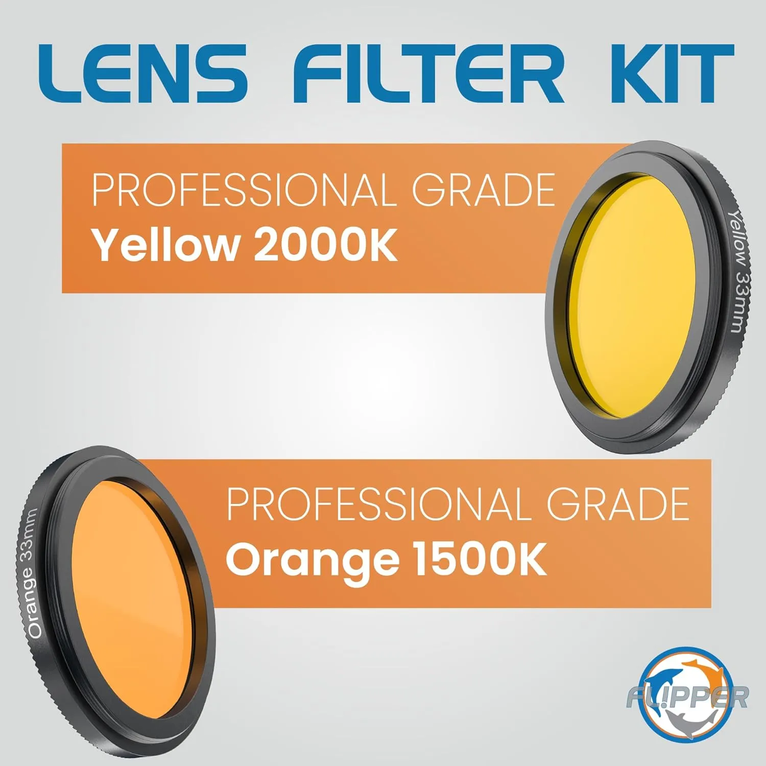 DeepSee Flip-Kick telefonfilter korallfoto orange gul