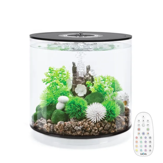 biOrb TUBE 15 akvarium 15 liter svart MCR-ljus