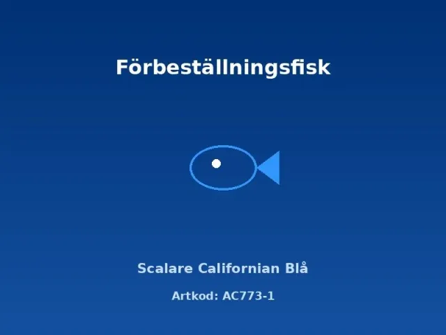 Näsets Ciklidhobby Scalare Californian Blå Akvariefisk 3-3,5 cm