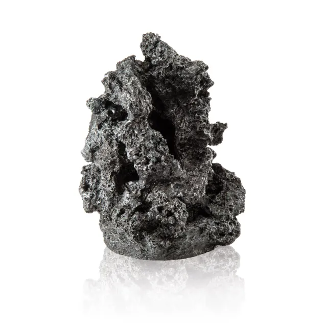 biOrb Black Mineral Stone Sculpture akvariedekoration svart