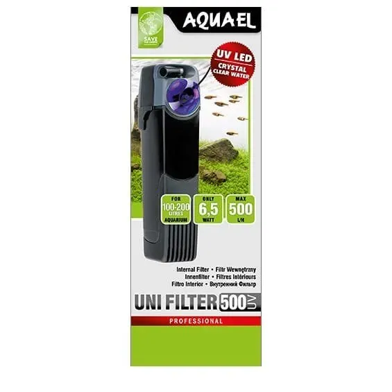 Aquael Uni UVC innerfilter 500 l/h 100–200 liter grönvatten