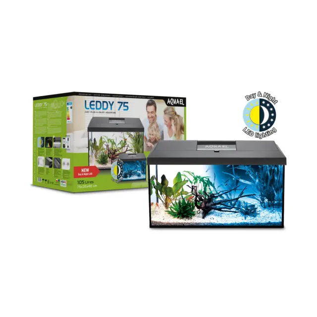 Aquael Leddy Day&Night 75 akvariepaket 105L komplett