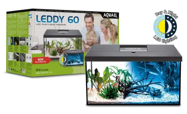 Näsets Ciklidhobby Set Premium Day&Night akvarium 54L svart