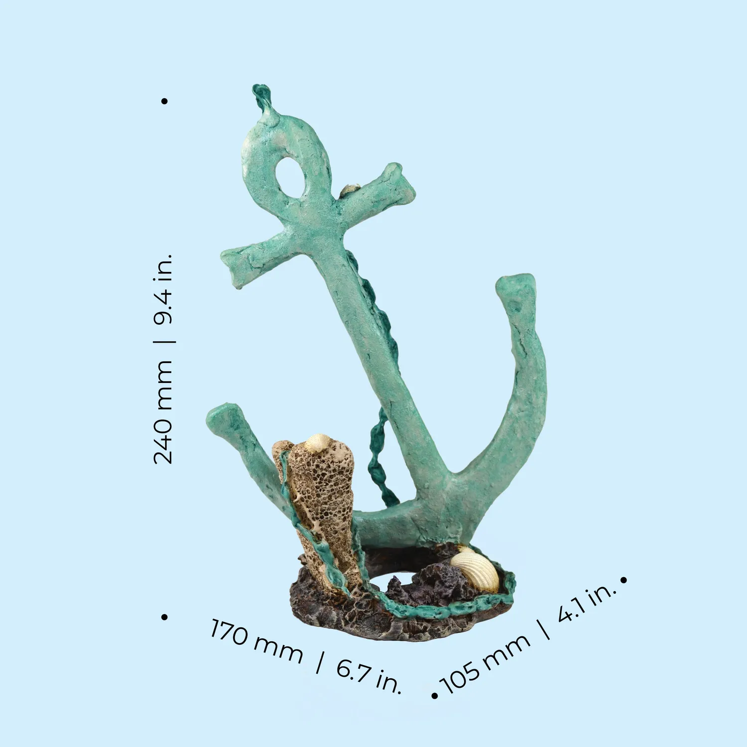 biOrb Anchor Sculpture akvariedekoration grön