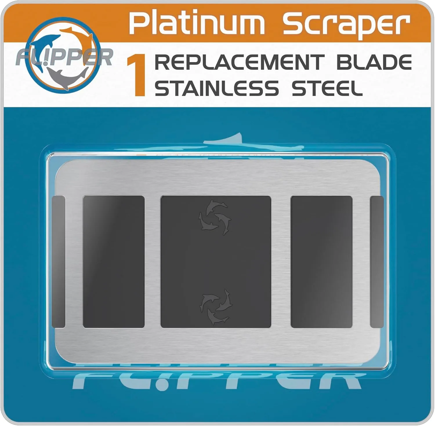 DeepSee Flipper Platinum rakblad rostfritt glas