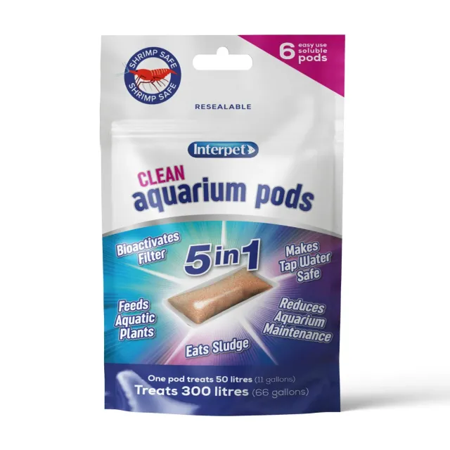 Interpet Clean Aquarium Pods vattenvård 6-pack