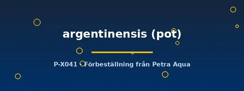 Näsets Ciklidhobby Argentinensis svärdsplanta kruka