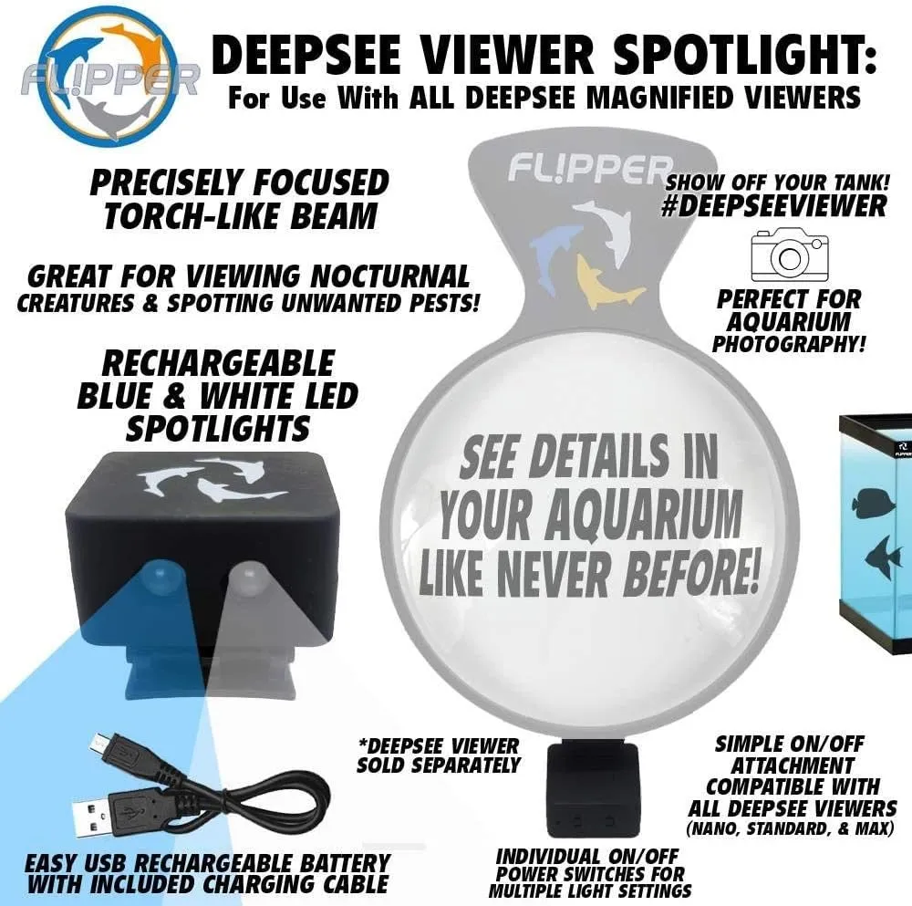 DeepSee Viewer LED spotlight akvarielampa blå vit