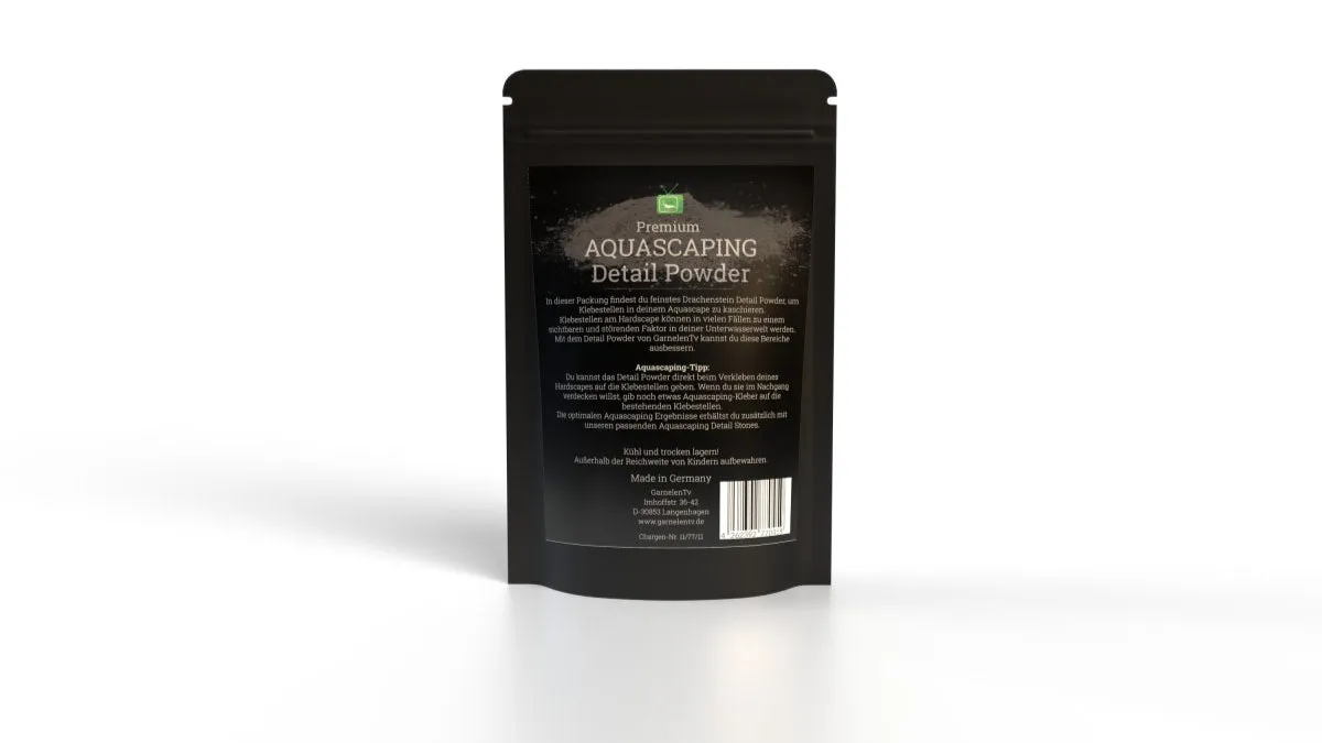 GarnelenTv drachenstein pulver aquascaping detalj