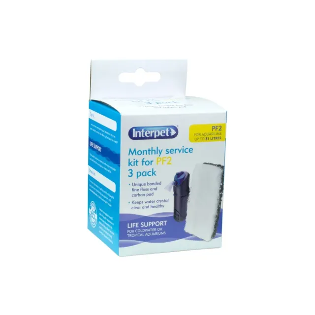 Interpet PF2 Floss Carbon filtermatta 3-pack bunden