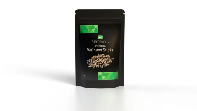Garnelen TV Premium Walnuss Sticks räkfoder 50 g växtbaserat