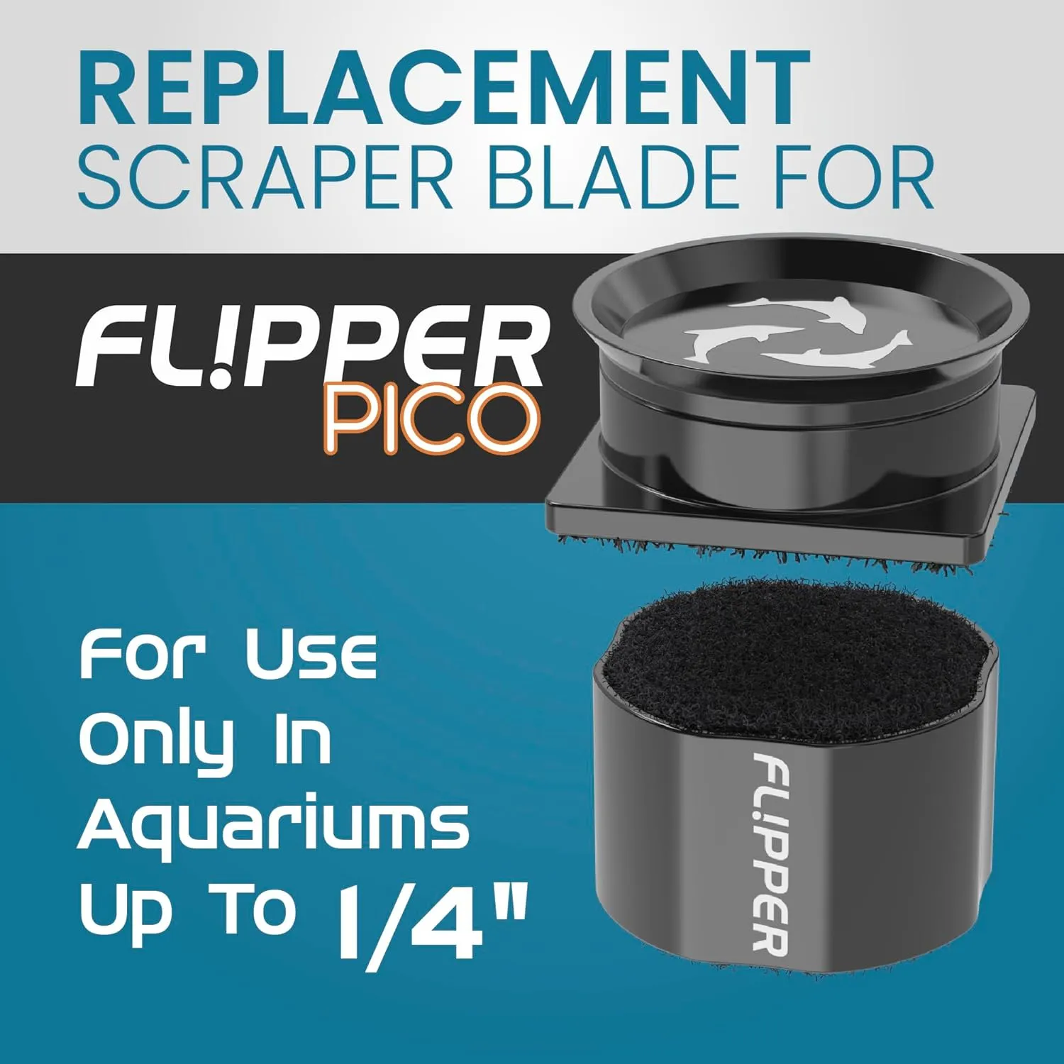 Flipper Pico 2-in-1 reservblad akvariemagnet 4-pack glas akryl