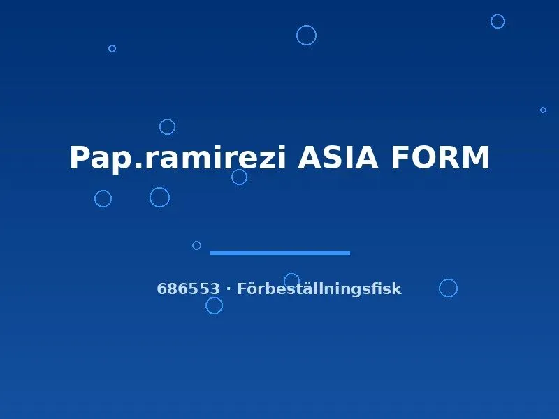 Näsets Ciklidhobby Pap. Ramirezi Asia Form 3-4 cm ciklid