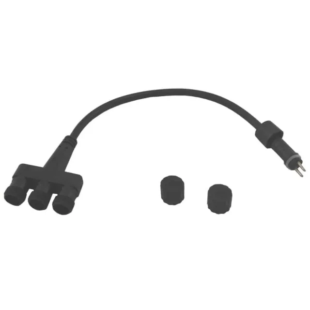 Näsets Ciklidhobby Trevägsadapter 12 V damm kort kabel