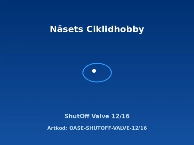 Oase ShutOff Valve 12/16 slangventil