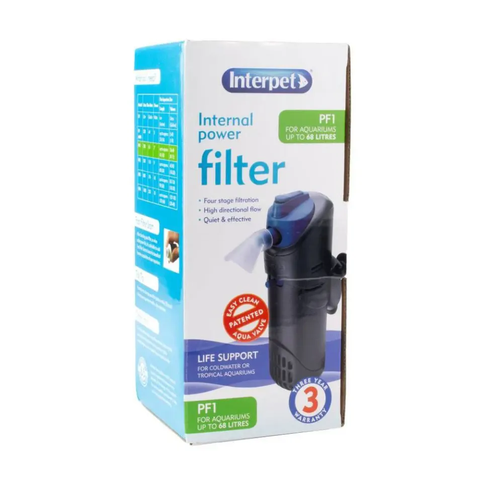 Interpet PF1 innerfilter Internal Power Filter små akvarium