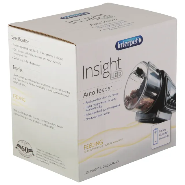 Interpet Insight foderautomat 40L 60L automatisk utfodring