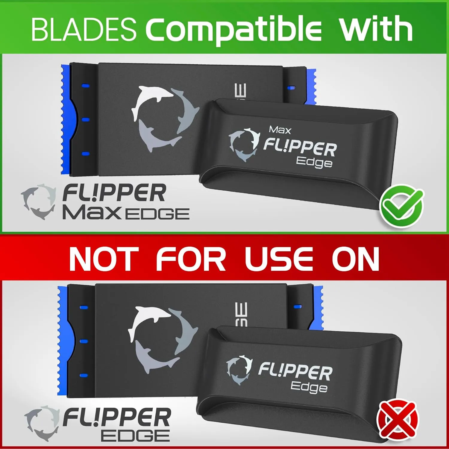 Flipper Edge MAX reservblad plast akryl 10-pack