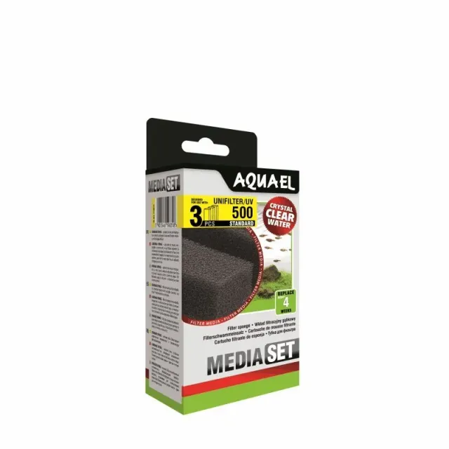 Aquael UNI 750/1000 filterpatron 3-pack skum