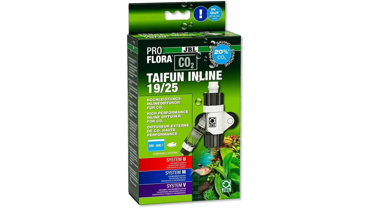 JBL Proflora CO2 Taifun Inline diffusor 16/22 mm