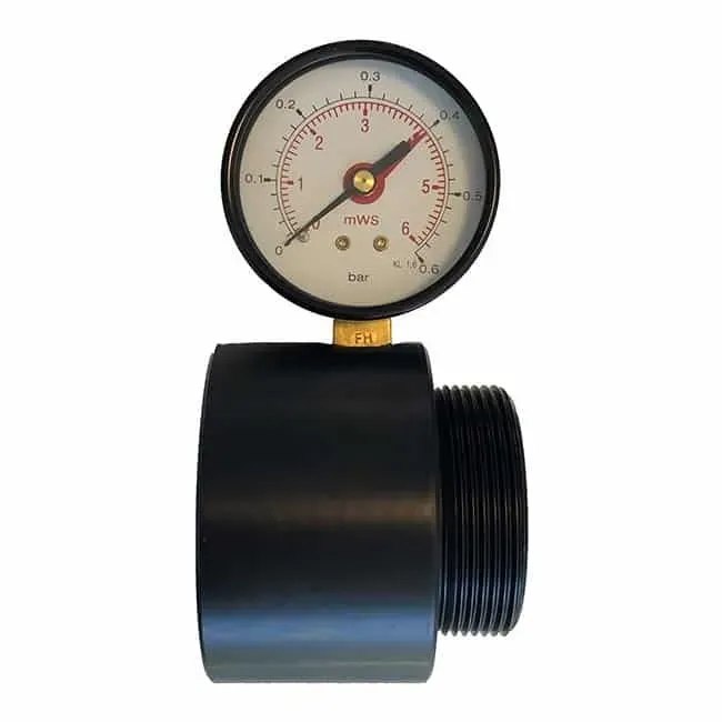 Näsets Manometer 2 koppling tryckmätare 0,1–0,6 bar