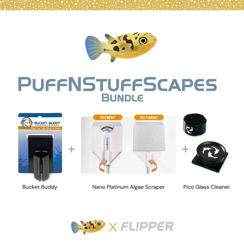 Flipper PuffNStuffScapes sötvattensset 3-delar rengöring