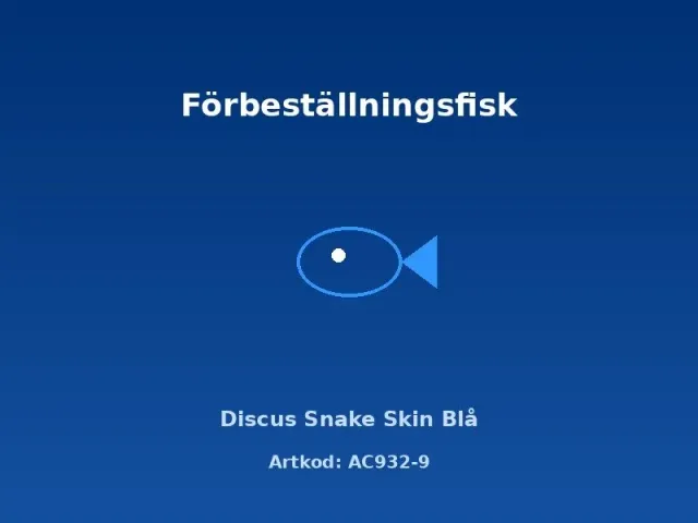 Näsets Ciklidhobby Discus Snake Skin Blå XL diskusfisk XL