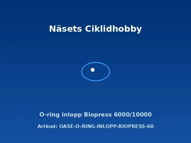 Oase Biopress 6000/10000 o-ring inlopp original reservdel