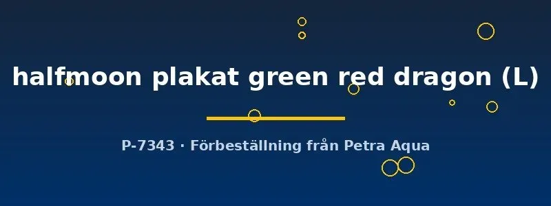 Näsets Ciklidhobby Betta halfmoon plakat green red dragon kampfisk L