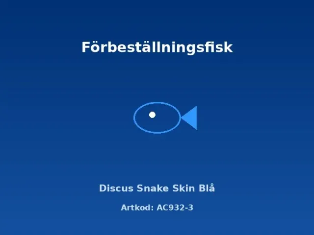 Näsets Ciklidhobby Discus Snake Skin Blå diskus 7 cm mönstrad