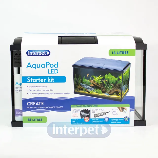 Interpet AquaPod LED akvarium startkit 18 liter