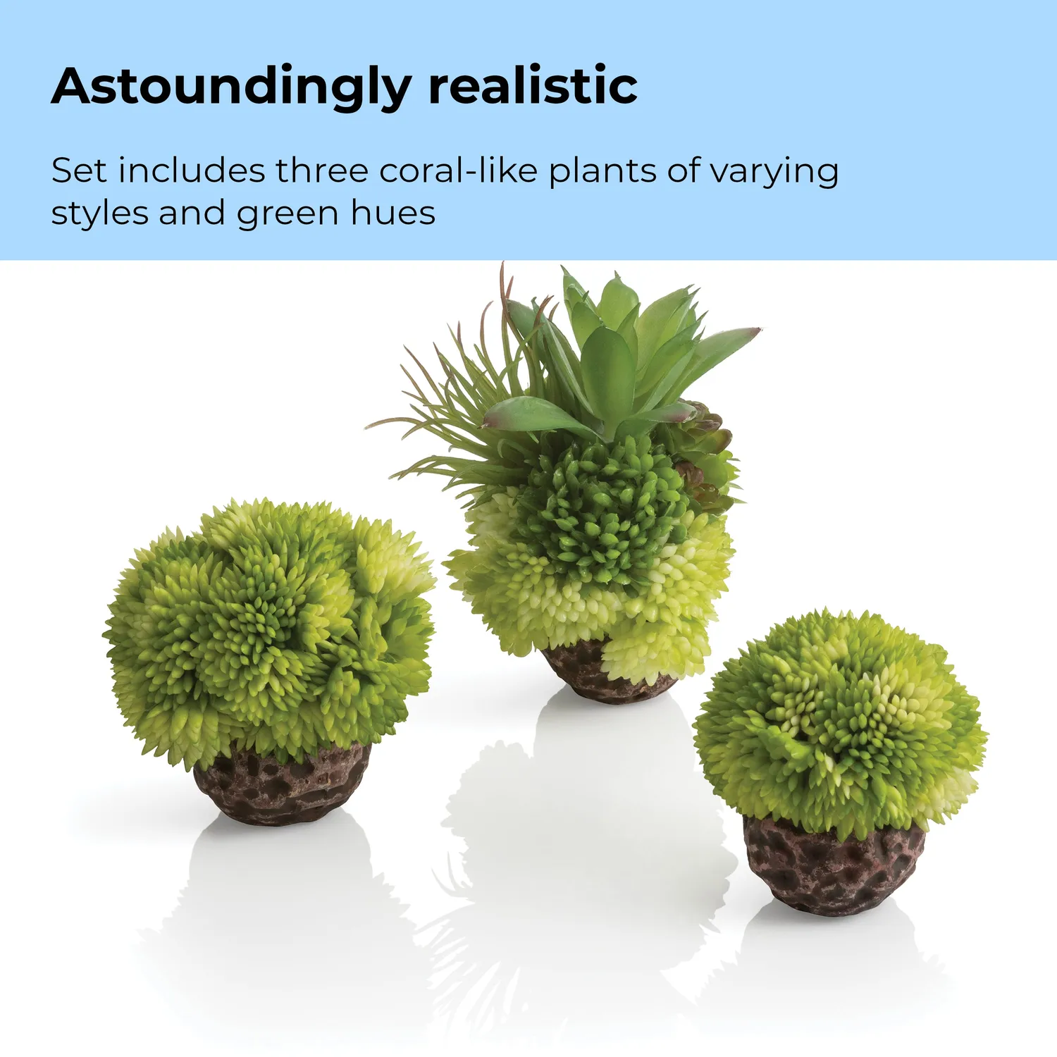 biOrb Coral Ball akvariedekoration 3-pack grön