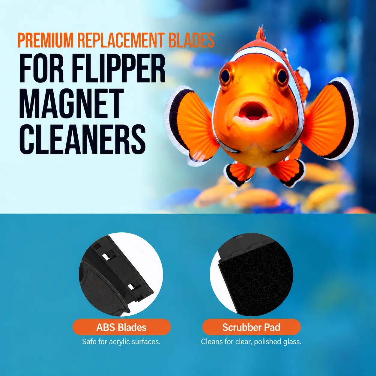 DeepSee Flipper Max ABS reservblad för akryl 3-pack