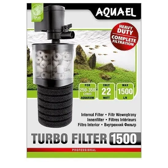 Aquael Turbo Filter 1500 innerfilter 1500 l/h 350 liter tyst